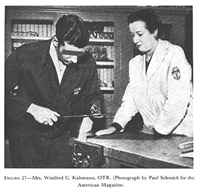 FIGURE 27. Mrs. Winifred C. Kahmann, OTR. (Photograph by Paul Schmick for the American Magazine.)