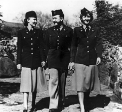 pinks and greens winter service uniform; click to enlarge
