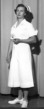 1950s to early 1970s white hospital duty uniform; click to enlarge