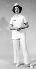 1968 to late 1980s white polyester pant suite; click to enlarge