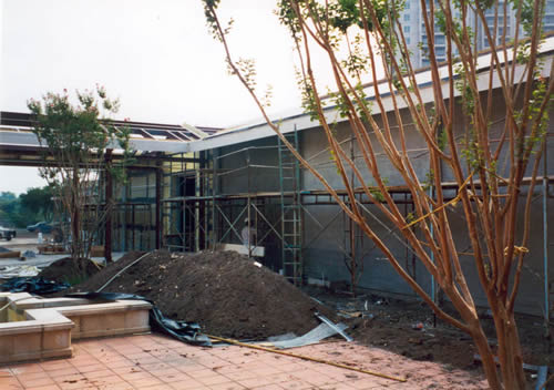Phase II construction  in 1998, showing the second exhibit gallery