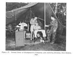 Dental Clinic of Headquarters Company, 41st Infantry Division, New Guinea, 1943
