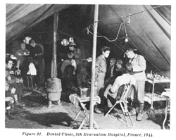 Dental Clinic, 9th Evacuation Hospital, France, 1944